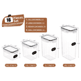 thumbnail image 5 of WeluvFit Airtight Food Storage Container Set, 16 Pcs BPA Free Plastic Dry Food Canisters for Kitchen Pantry Organization and Storage Ideal for Cereal, Flour & Sugar, 5 of 6