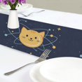 thumbnail image 4 of Yayeee Table Runner 90 inches Long Home Kitchen Dinning Party Decoration, Orange Cat Planet, 4 of 7