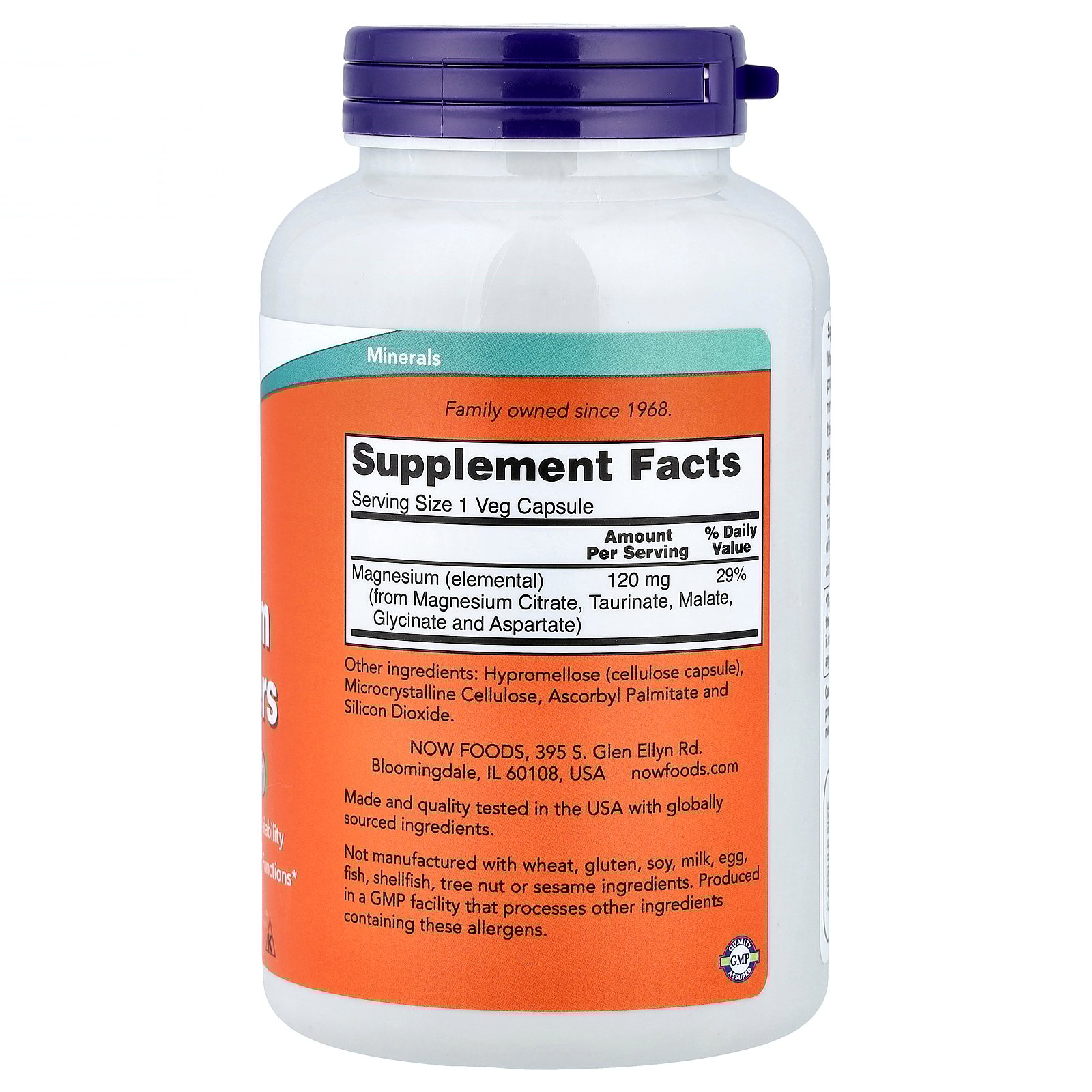 thumbnail image 4 of NOW Foods Magnesium Transporters, Nervous System Support, 180 Veg Capsules, 4 of 4