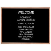 Aarco AOFD1218. Framed Letter Board Message Center. Frame is Oak
