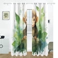 thumbnail image 2 of Monkey Leaves Black Out Curtains 72 Inch Length Curtains for Sliding Glass Doors Bedroom Living Room 2 Pack, 2 of 6