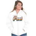 thumbnail image 5 of Inspirational Proud Gay Pride Rainbow Zip Up Hoodie Men's Women's Brisco Brands X, 5 of 6