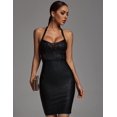 thumbnail image 5 of Vestido de noche Bella Barnett Halter Bodycon sin espalda negro, 5 of 5