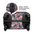 thumbnail image 3 of Bingfone Skull flower leaf Plaid Luggage Cover Washable Suitcase Cover Protector Anti-scratch Suitcase cover Fits 18-32 Inch Luggage (No luggage included), 3 of 8