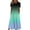 Mint Green, variant on Dresses For Women 2024 Wedding Guest Short Sleeve Swing With Pockets Gradient Knee Length Round Neckline Beach Vacation Sun Dress