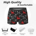 thumbnail image 2 of Men's Boxer Briefs, Simple Hand Painted Deer Red White Soft Comfy Mens Underwear Boxer Briefs Breathable With Widen Waist, 2 of 7