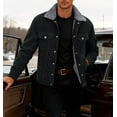 thumbnail image 2 of Men's New Corduroy Jacket, Lined Casual Loose Fit Trucker Coat with Multiple Colors Sizes S-XXL for Fall Winter, 2 of 6