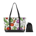 thumbnail image 7 of FORMRS Canvas Laptop Tote Bag for Women with 15.6" Computer Compartments Shoulder Handbag, Vegetables Pattern, 7 of 7