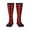 2 Black-1, variant on Buffalo Plaid Red Black print thigh-high socks, crafted for both men and women with a stretchy, high-opaque design perfect for daily wear