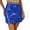 Blue, variant on KHONTS Women's Sequin Sparkly Skirt Low Waist Bodycon Party Club Shorts Mini Micro Glitter Skirts Rave Outfit White XL