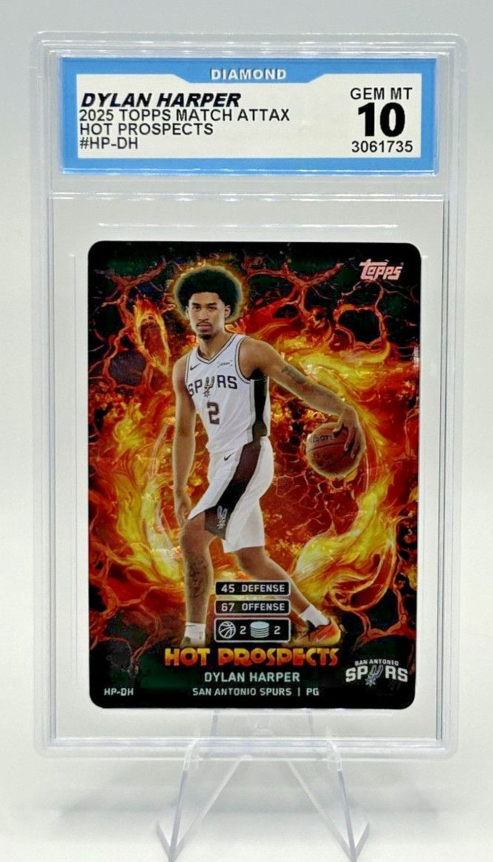 Tottenham Hp Collectible Graded 10 2025-26 Topps Match Attax Dylan Harper HP-DH Base ...