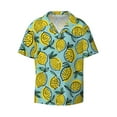 thumbnail image 6 of Kdxio Men's Hawaiian Shirt for Men Short Sleeve Shirt Lemon Summer Casual Holiday Beach Button Down T-Shirts, 6 of 7