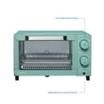 thumbnail image 4 of Mainstays 4SL Toaster Oven with 3 Settings, includes Baking Rack and Pan, Sage Green, 4 of 13