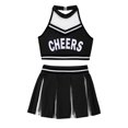 thumbnail image 3 of CHICTRY 2Pcs Girls Cheerleading Outfit Cropped Top with Skirt Set Dancewear,Sizes 6-16, 3 of 5