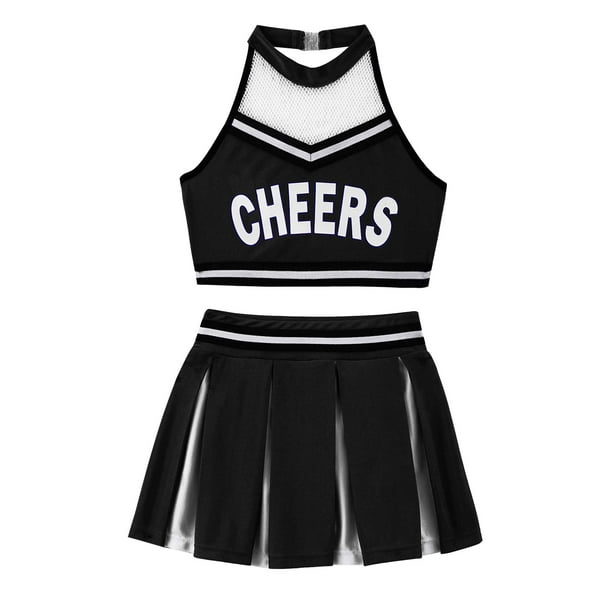 iEFiEL Kids Girls Cheerleading Costume Outfit Sleeveless Tops with ...
