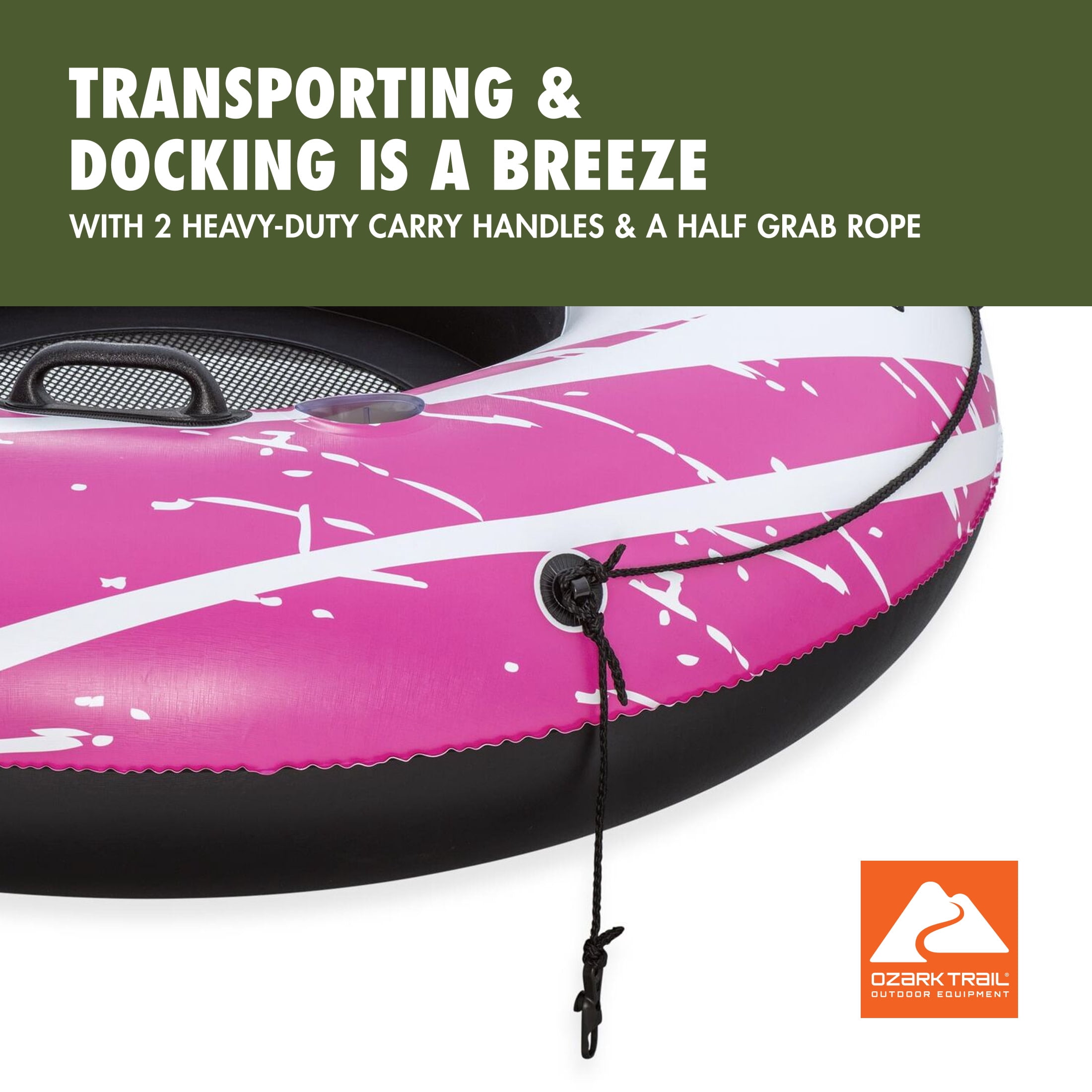 Ozark Trail Pink Rapid Rider Single River Tube 48"