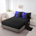 thumbnail image 5 of jejeloiu Romantic Valentine'S Day 7-Piece Twin Bedding Sets,Cute Cat Kitten Bedding Comforter Set,Deepblue Black Sheet Sets For Girls,Ultra Soft Home Decor Reversible, 5 of 8