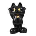 thumbnail image 2 of Estatua de gato de , decoración de escritorio, regalo de fiesta, Feng Shui, figura decorativa de gato de bienvenida, figura de gato de la Negro, 2 of 9