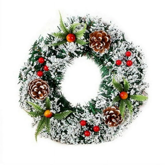 EFINNY Christmas Wreath Pine Artificial Christmas Hanging Wreath Garland Front Door Ornament Wall for Party Décor