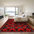 thumbnail image 3 of ODIKA 2'x3' Machine Washable Non-Slip Area Rug, Kilim Red High Traffic Rug with Pad, Red, 1053162, 3 of 8