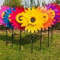 thumbnail image 4 of 36cm Varilla negra Girasol Jardín de infantes 1 de junio Actividad Publicitaria Decoración Doble Girasol Molino de viento Exterior Suelo, 4 of 6