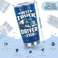 thumbnail image 5 of Truck Driver Gifts for Men Truck Driver Appreciation Present Cool Trucker Gift for Husband Dad Birthday Fathers Day Trucker Gift Ideas Stainless Steel Tumbler 20oz, 5 of 6