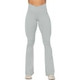 thumbnail image 4 of Flare Yoga Pants, Crossover Yoga Pants with Tummy Control, High-Waisted and Wide Leg, 4 of 7