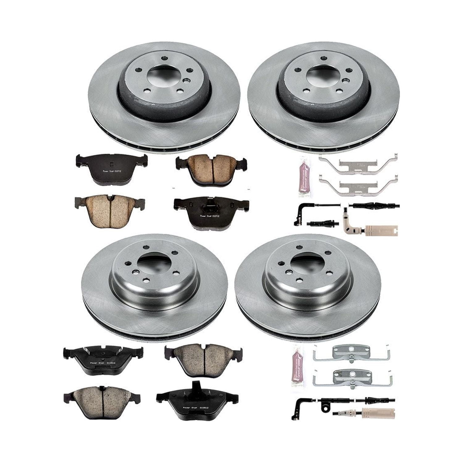 Power Stop Front and Rear Stock Replacement Brake Pad and Rotor Kit KOE2877