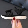 thumbnail image 5 of Girls Fashion Sandals Cute Flower Rhinestone Adjustable Hook and Loop Strap Non-Slip Outsole Everyday Wear Black,Size 9.5, 5 of 5