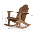 thumbnail image 3 of Linon Adirondack Rocker, Teak Color, High Back 37 inches, 3 of 11