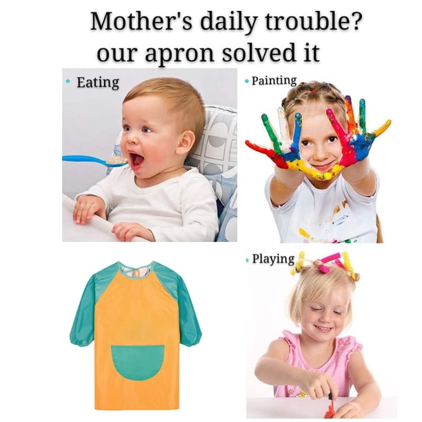 Générique Tablier Peinture Enfant Manches Longues Imperméable Blouse de Peinture avec Poches Grande Tallie Tablier d'Artistes Réutilisable AntiTaches Générique Tablier Peinture Enfant Manches Longues Imperméable Blouse de Peinture avec Poches Grande Tallie Tablier d'Artistes Réutilisable AntiTaches
