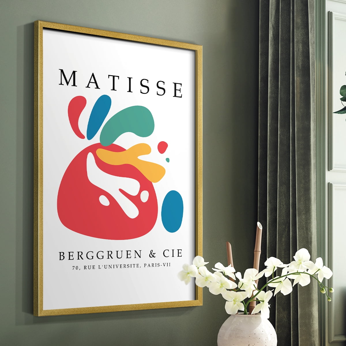 Matisse CCCXXXIX in Gold Solid Wood 8 x 10 Framed Print