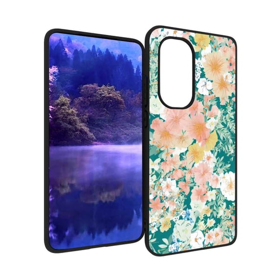 Compatible with Motorola Moto Edge 2022 Phone Case, Floral 115 Case Men Women, Flexible Silicone Shockproof Case for Motorola Moto Edge 2022