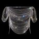 thumbnail image 2 of Top de discoteca con brillantes diamantes de imitación, cadena de moda para el cuerpo, cuello y espalda, para fiestas en el bar. Plata, 2 of 8