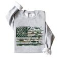 thumbnail image 4 of Fishing Flag Sweatshirt for Men Outdoor USA Flag Fishing Pullover for Fisherman Gray Sweatshirt Adult X-Large, 4 of 4