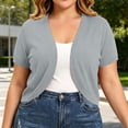 thumbnail image 2 of Vrorvz Plus Size Cardigan for Womens Long Sleeve Open Front Tops Casual Soft Flowy Covers up Cardigans with Pocket, 2 of 5