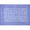 thumbnail image 1 of Ahgly Company Machine Washable Indoor Rectangle Persian Blue Traditional Area Rugs, 7' x 9', 1 of 4