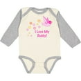 thumbnail image 3 of Inktastic I Love My Daddy Girls Long Sleeve Baby Bodysuit, 3 of 5