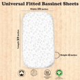 thumbnail image 3 of Baby Bassinet Sheet Set for Boy and Girl, 2 Pack Organic Cotton Universal Fitted Bedding Cover for Oval, Hourglass & Rectangle Bassinet Mattress, Fitted Sheets Size 32 x 16 x 4 Inches, 3 of 4