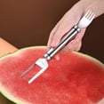 thumbnail image 3 of Tableware 2 In 1 Stainless Steel Fruit Cutter Watermelon Slicer Tool Newest 2024 Watermelon Cutting Device Melon Cutter Kitchen Fruit Preparation Tool, 3 of 8