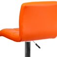 thumbnail image 3 of Bowery Hill Adjustable Faux Leather Quilted Bar Stool in Orange, 3 of 10