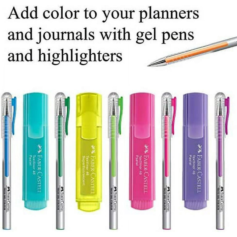 Faber-Castell Back to School Planner Pack - 6 Colored Gel Pens and 4 Pastel  Highlighters