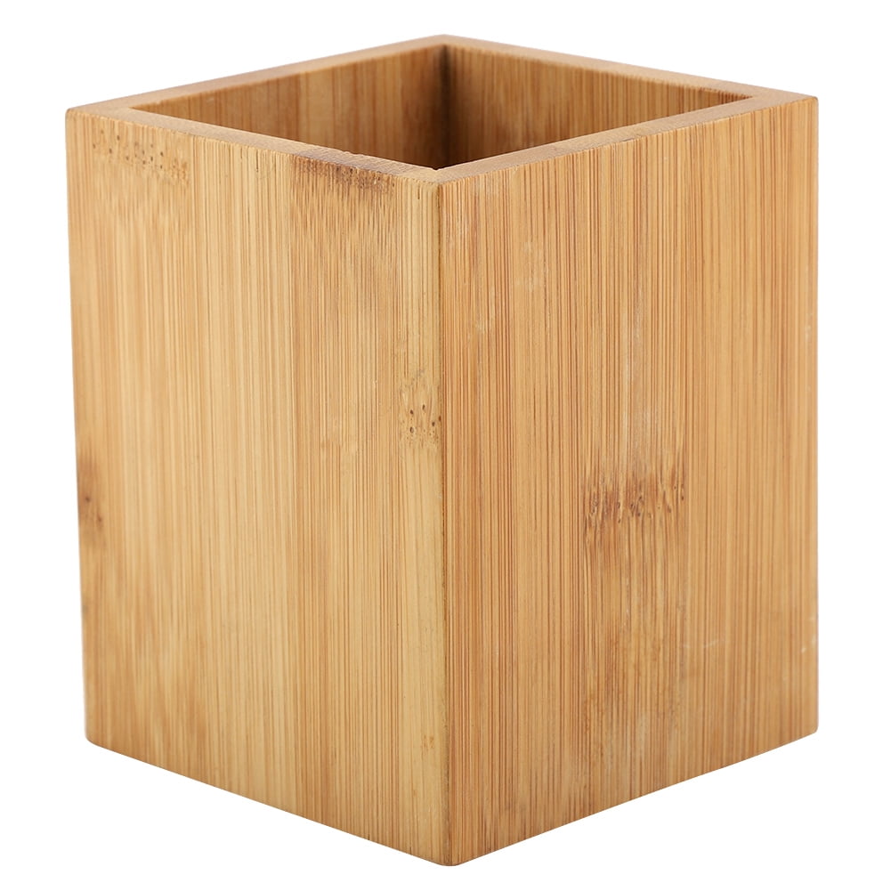 OTVIAP Bamboo Pen Holder Office School Desk Pencils Storage Organizer
