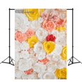thumbnail image 1 of EREHome Polyester Fabric 5x7ft Photography Backdrops Beautiful 3D Pink,Yellow and White Flower Party Photo Background Studio Props, 1 of 1