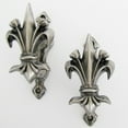 thumbnail image 2 of 2 Fleur De Lis Wall Mount Weapon Hooks Gun Rifle Holder Knife Sword Hanger Set, 2 of 2