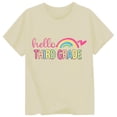 thumbnail image 5 of ibiyuan First Day Of School Shirt Kids Graphic Short Sleeve Back To School Shirt Kids Girl Embroidered T-Shirt Toddler Tees Tops Loose Fit Kindergarten Pre K First Grade, 5 of 5