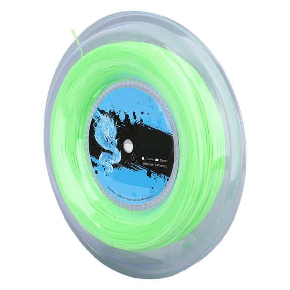YAHHU 200m Polyester Tennis String Reel – Durable 1.30mm 4G, Fluorescent Green, Control & Power for Aggressive Players