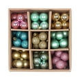 thumbnail image 3 of Assorted Christmas Ball Ornament Set with Storage Box, Shatterproof Xmas Tree Hanging Baubles in Glossy Matte Glitter Ribbed Finishes for Home Holiday Decor Christmas Ball Ornaments, 3 of 8