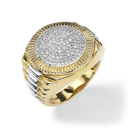 Palm Beach Jewelry Men39;s Diamond Ribbed Ring  Walmart.com