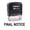 Black, variant on Printtoo FINAL NOTICE Self Inking Rubber Stamp Office Stationary Custom Stamp-Blue